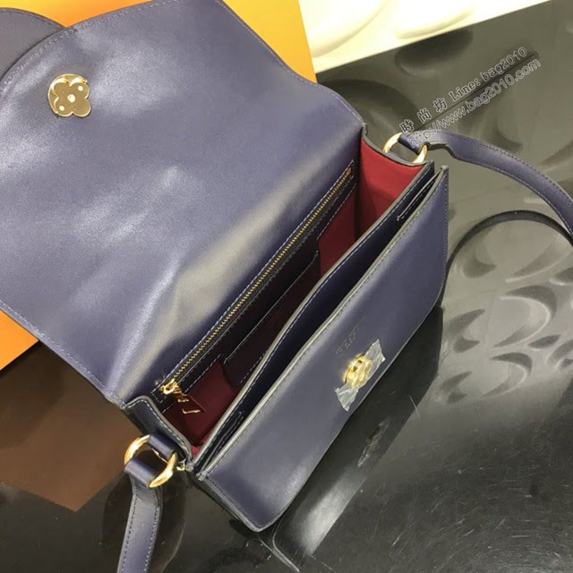 LV包包 LV新款女包 Pont9手袋 LV深藍色牛皮單肩斜挎女包  ydh3688